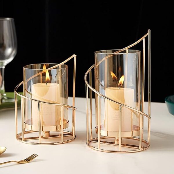 MrMrKura Metal Wire Candle Holder Set of 2