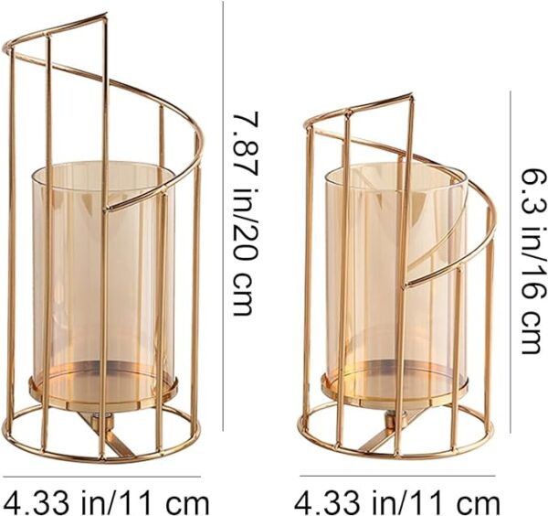 MrMrKura Metal Wire Candle Holder Set of 2