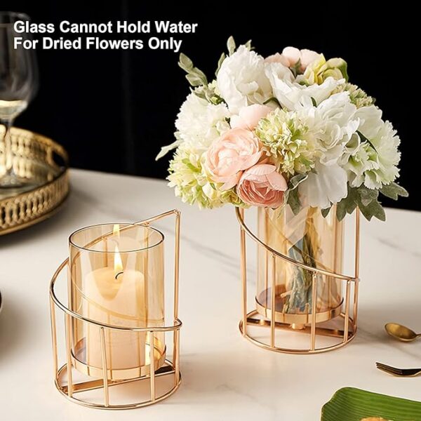 MrMrKura Metal Wire Candle Holder Set of 2