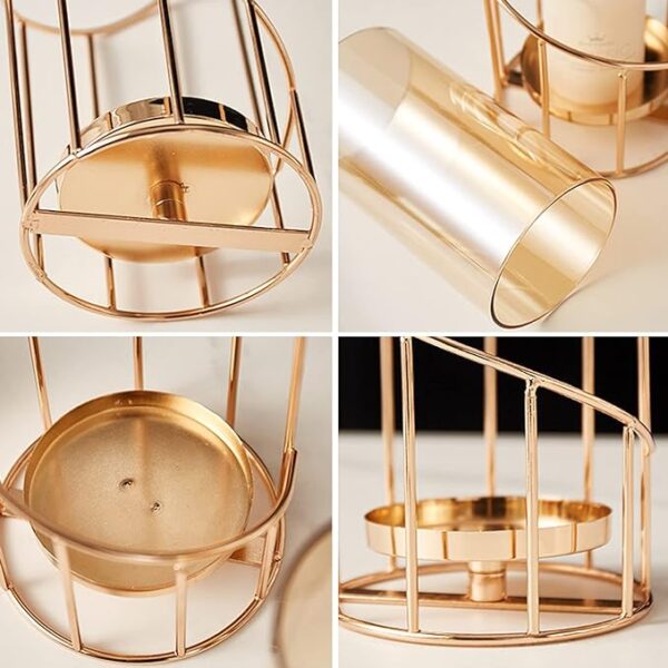 MrMrKura Metal Wire Candle Holder Set of 2