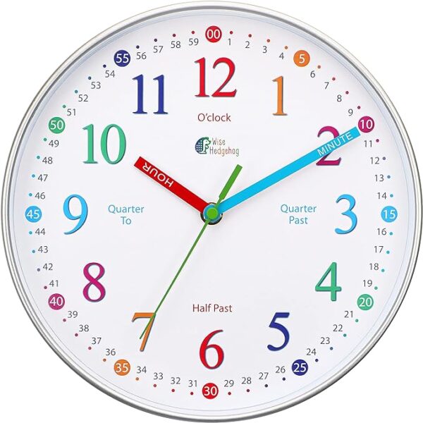 b Learning Clock for Kids, Silent Non Ticking