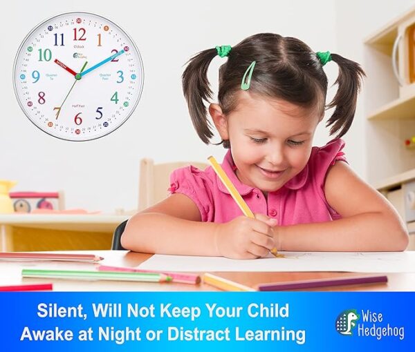 b1 Learning Clock for Kids, Silent Non Ticking