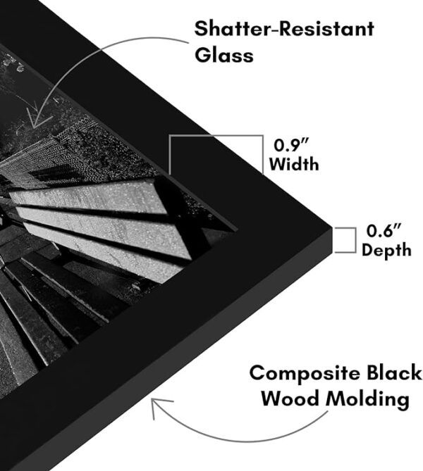 Picture Frame with Shatter-Resistant Glass