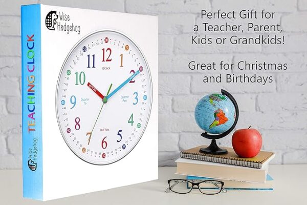 b5 Learning Clock for Kids, Silent Non Ticking