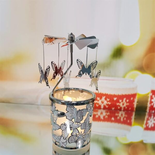 Carousel Candle Rotary Candle Holder Spinning