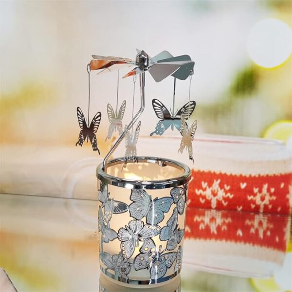 Carousel Candle Rotary Candle Holder Spinning