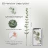 18pcs Eucalyptus Stems Artificial Eucalyptus